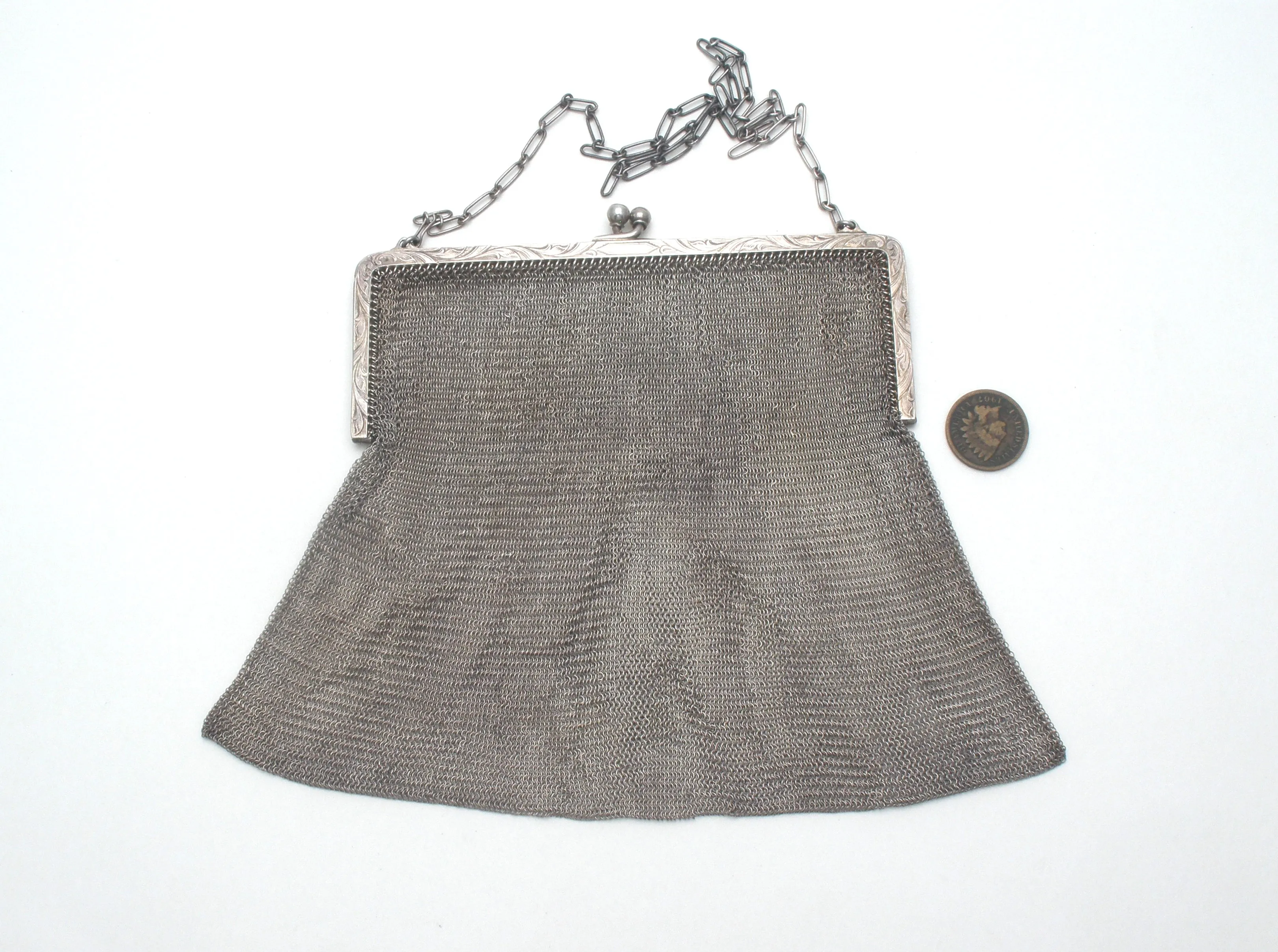 Art Deco Whiting & Davis Sterling Silver Purse W. Stanton Hale