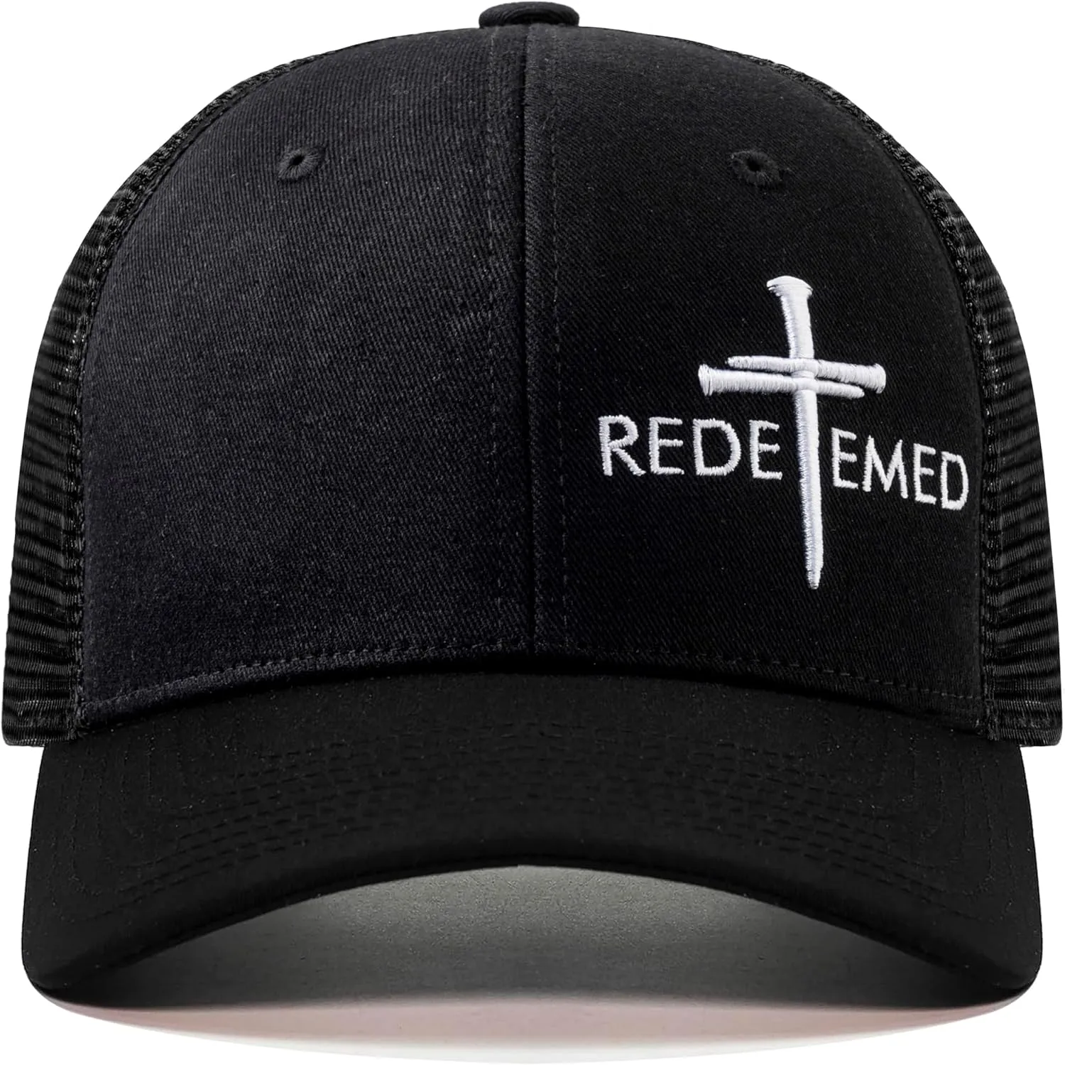 Christian US Flag Hat for Men Women, Faith Over Fear Cross Hat, Jesus USA Flag Leather Patch Adjustable Baseball Cap