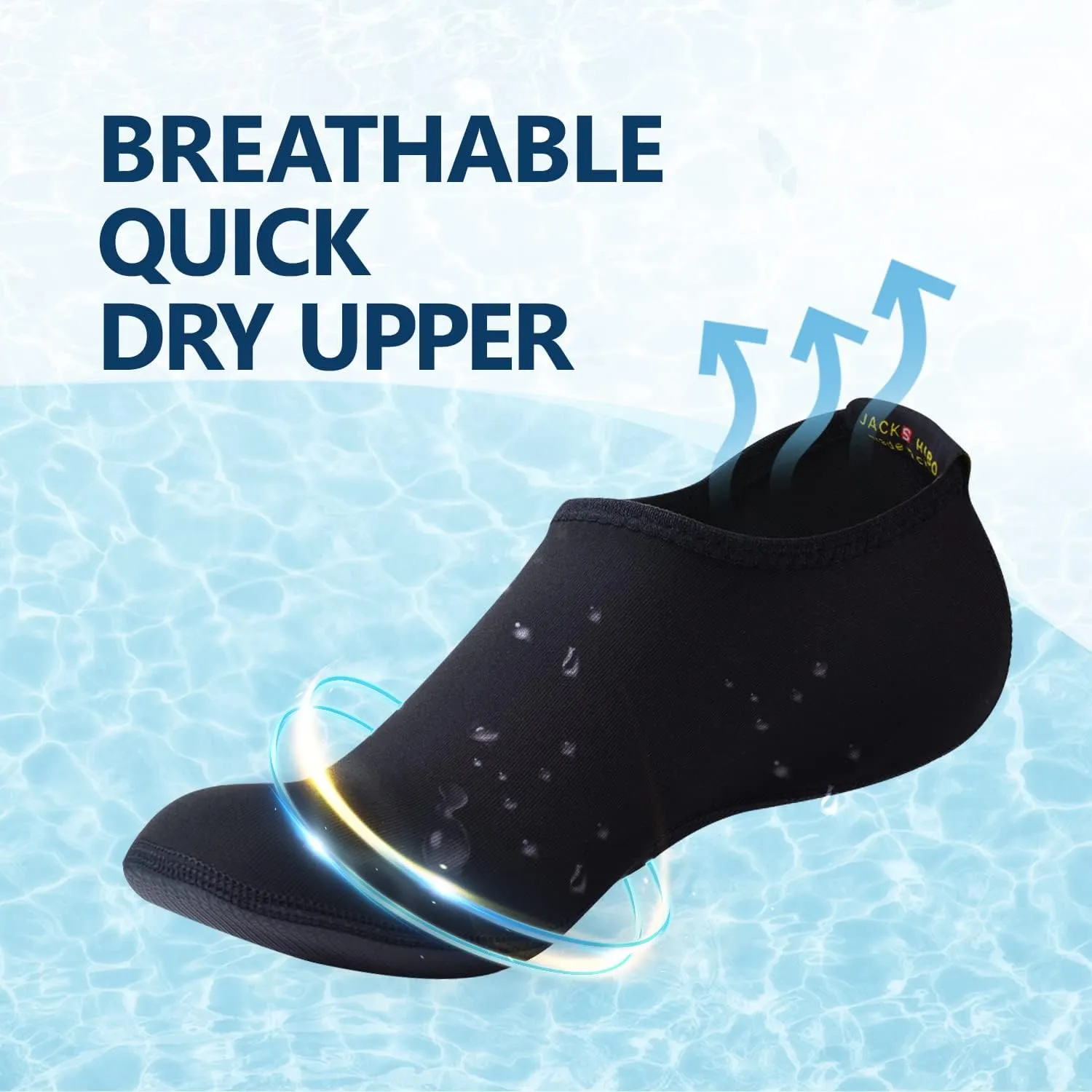 JACKSHIBO Water Shoes for Women Men Swim Shoes Water Socks for Cruise Essentials Swimming Aqua Beach Pool Yoga Surf