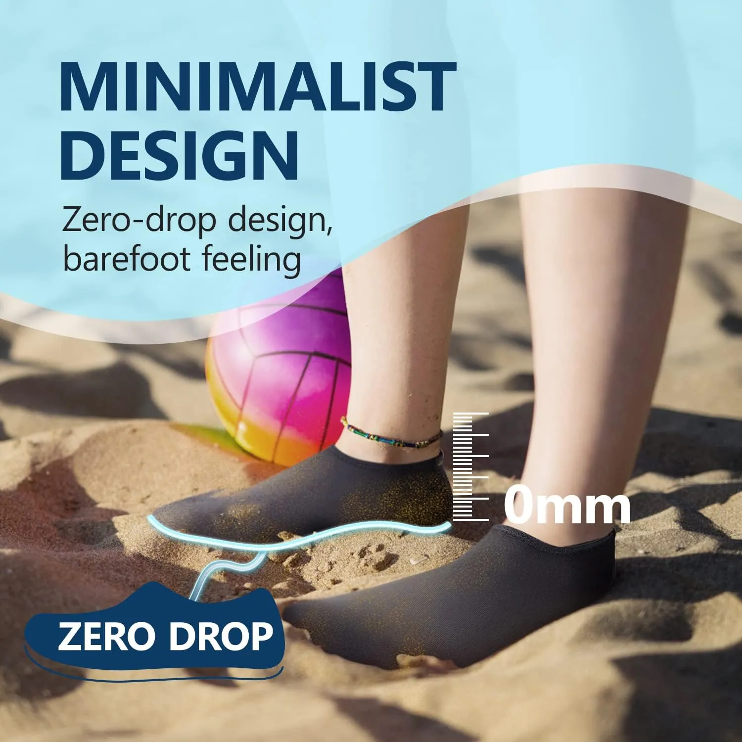 JACKSHIBO Water Shoes for Women Men Swim Shoes Water Socks for Cruise Essentials Swimming Aqua Beach Pool Yoga Surf