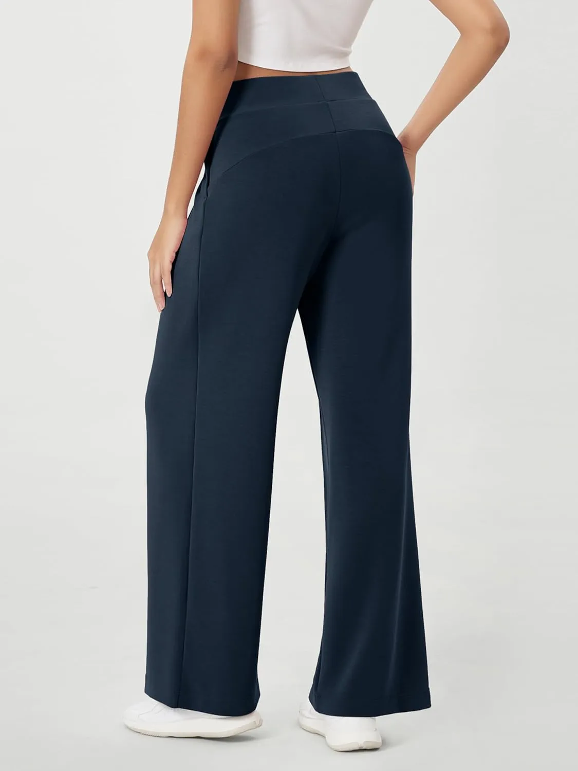ODODOS Modal Soft Wide Leg Pants for Women High Waist Casual Relaxed Pants with Pockets-27/29"/ 31" Inseam
