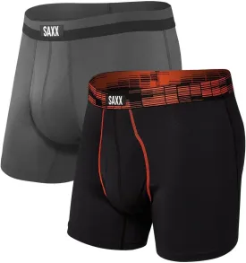 SAXX Underwear Co. Men's Underwear with Pouch Sport Mesh Boxer Brief Fly 2Pk