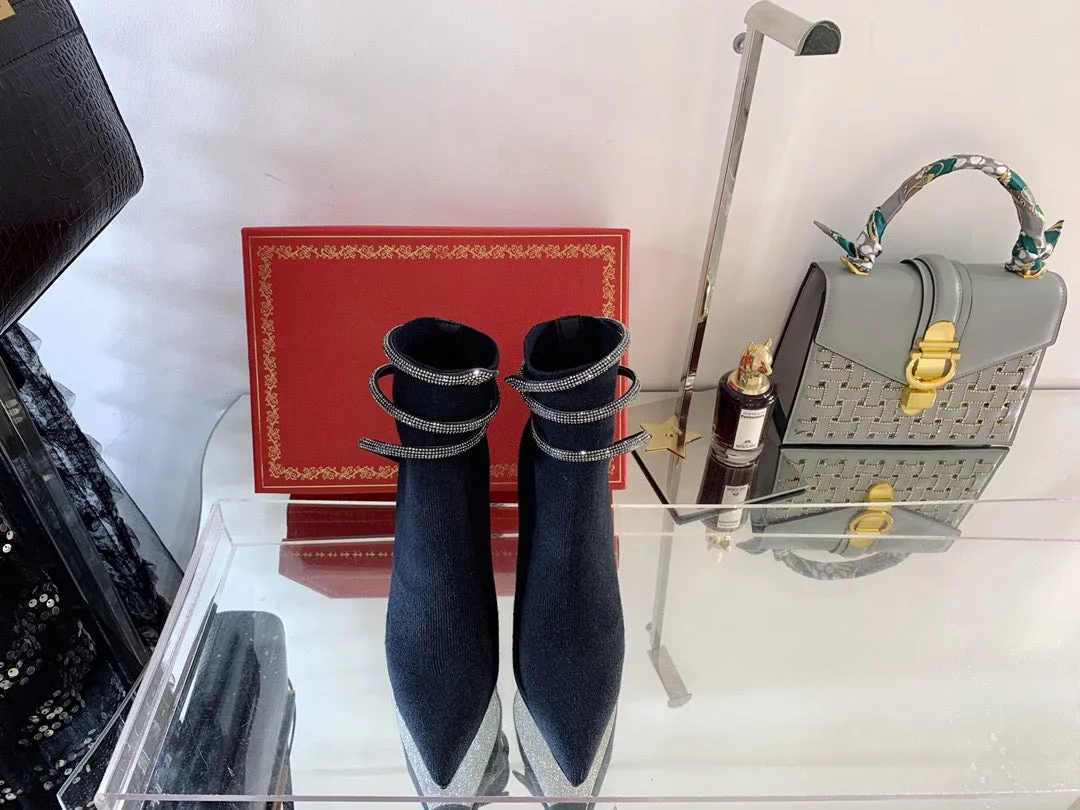 SE660   Size 4-11   Heels:9.5cm Lining: Sheep skin Sole: Italian leathe