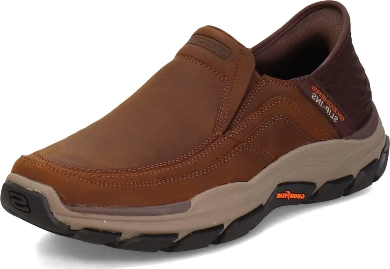 Skechers USA Men's Respected-Elgin 204810 Moc Toe Leather Slip-Ins, 24.0 cm