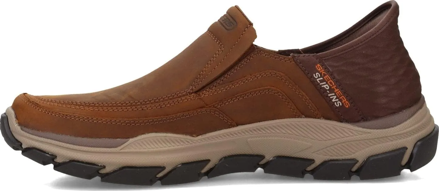 Skechers USA Men's Respected-Elgin 204810 Moc Toe Leather Slip-Ins, 24.0 cm