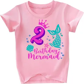 Toddler Girls 2nd Birthday Shirt Outfit for Girls Cute Two Years Old Birthday Gift
